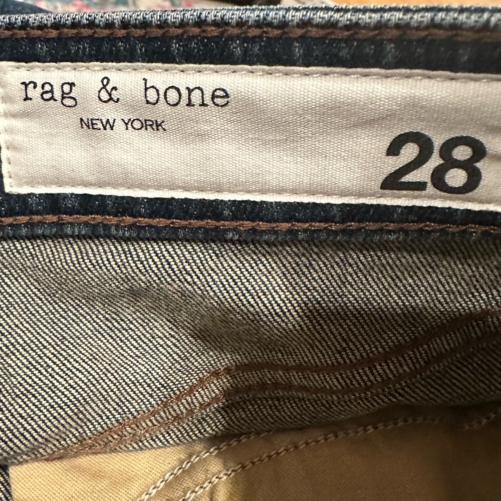 rag & bone Casey high rise ankle flare Dark Blue jeans pants westerncore 28 - Picture 7 of 12